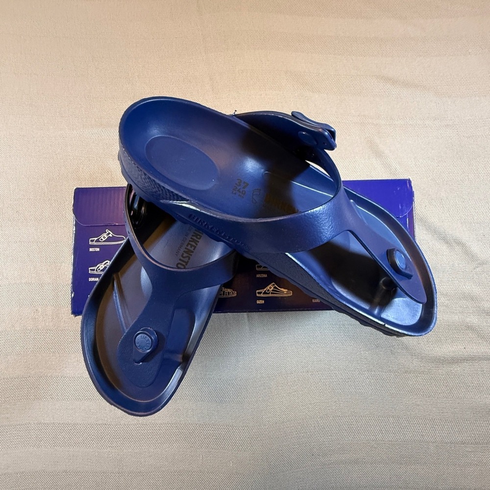 Birkenstock Gizeh EVA Navy Blue Sandals Women 6 Men 4 Regular Fit 1019161